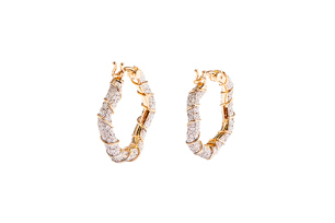 Yvonne Léon Twisted Créoles diamond earrings image