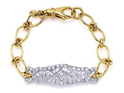 Six Jewelry Trends to Watch For in 2021 3 3 upcycling single stone gold bracelet set with a mix of diamonds including old european and old mine