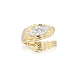 6 Top Jewelry Trends For 2023 10 imgi 15 5 phillips house textured ring in 18 karat yellow gold with a 1 08 carat marquise shaped diamond